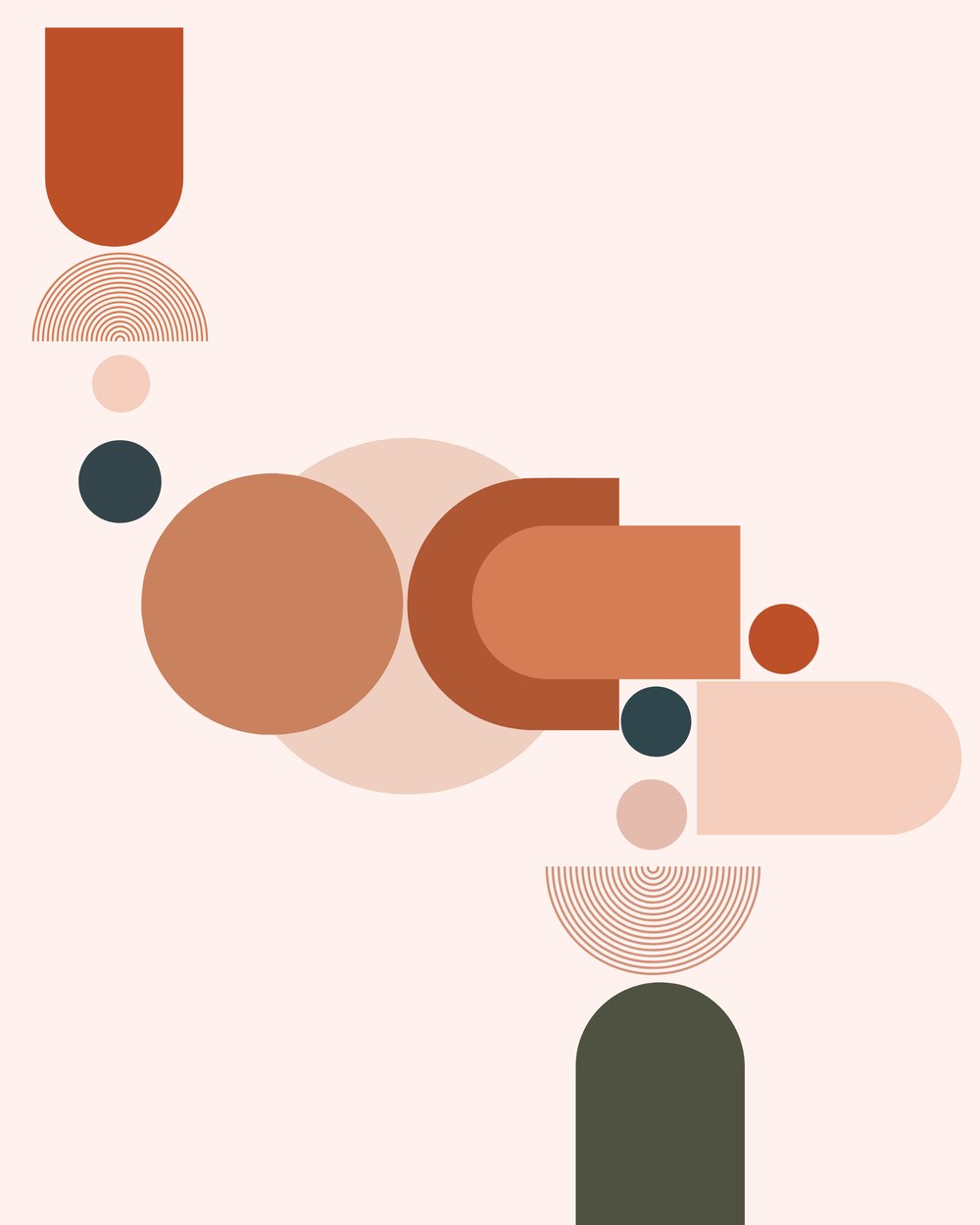 Composition terracotta — collection Formes contemporaines
